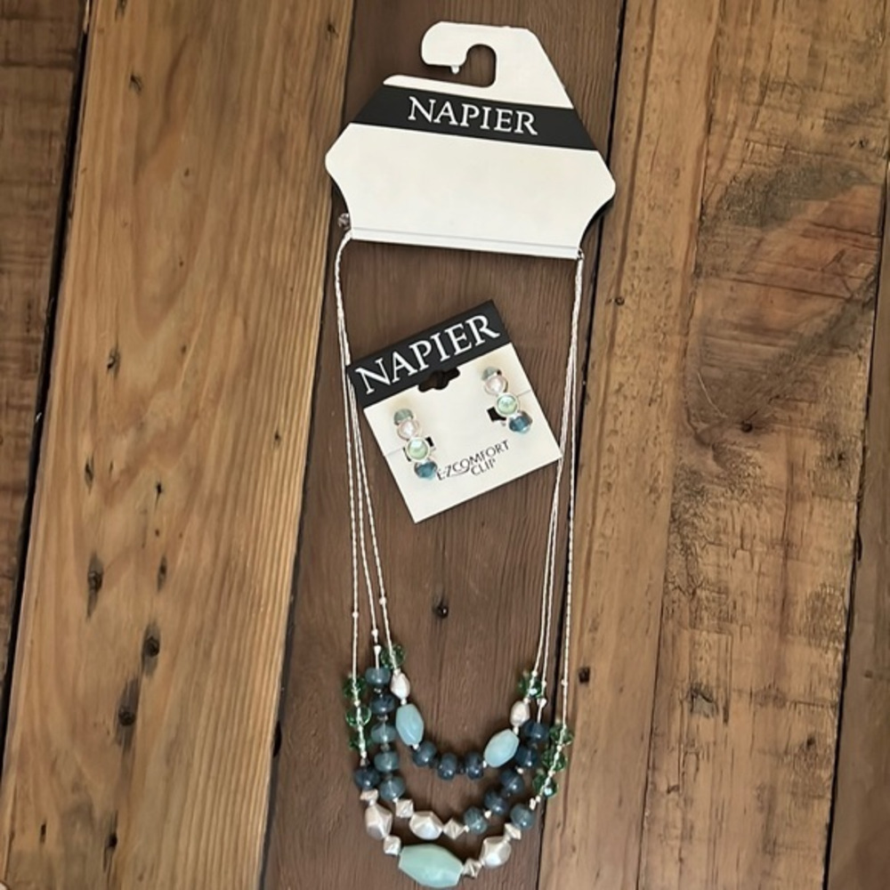 Napier 2 PC Silver‎ Tone Set